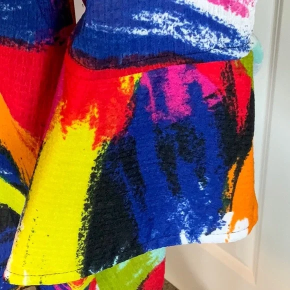 Colorful Abstract Button-Up Jacket - Picture 2 of 4